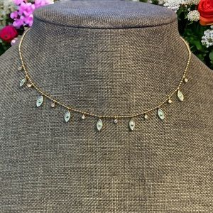 Frenzy dainty rhinestone evil eye necklace